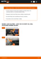 Kā nomainīt aizmugurē un priekšā Stikla tīrītāja slotiņa AUDI 100 Avant (44, 44Q, C3) - instrukcijas tiešsaistes
