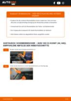 AUDI 100 Avant (44, 44Q, C3) Scheibenwischer wechseln - Anleitung pdf