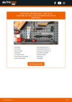 AUDI 100 (44, 44Q, C3) Bremsbeläge: Schrittweises Handbuch im PDF-Format zum Wechsel