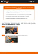 Comment changer Essuie-glaces AUDI V8 arrière et avant - Manuel pdf