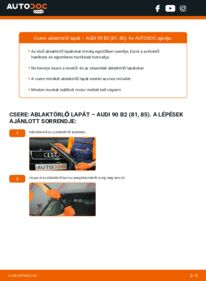 Hogyan végezze a cserét: 2.2 E quattro Audi 90 B2 Törlőlapát