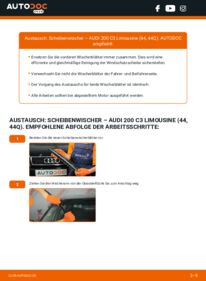 Wie der Wechsel durchführt wird: Scheibenwischer Audi 200 Limousine 2.2 20V Turbo quattro tauschen