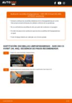Tutorial paso a paso en PDF sobre el cambio de Escobillas de Limpiaparabrisas en AUDI 200 Avant (44, 44Q)