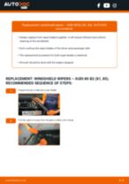 AUDI 80 (81, 85, B2) change Wiper Blades front: guide pdf