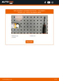 How to carry out replacement: Distributor Rotor 1.6 D VW Caddy Mk1