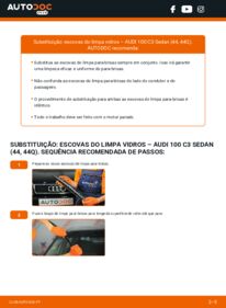 Como realizar a substituição de Escovas do Limpa Vidros 2.3 E Audi 100 C3