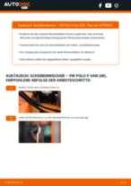 VW POLO Van (6R) Scheibenwischerblätter: Tutorial zum eigenständigen Ersetzen online
