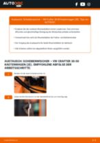VW CRAFTER 30-50 Box (2E_) Scheibenwischer: Schrittweises Handbuch im PDF-Format zum Wechsel