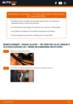 Comment changer Essuie-glaces VW Crafter Van arrière et avant - Manuel pdf