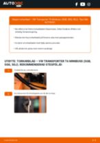 Hur byter man Torkarbladsats bak och fram VW TRANSPORTER VI Bus (SGB, SGG, SGJ) - handbok online