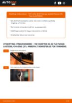 Hvordan bytte Vindusviskerblad bak og foran VW CRAFTER 30-50 Platform/Chassis (2F_) - guide online