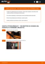 Vaiheittainen PDF-opas: kuinka vaihtaa VW CRAFTER 30-35 Bus (2E_) -mallin Pyyhkijänsulat