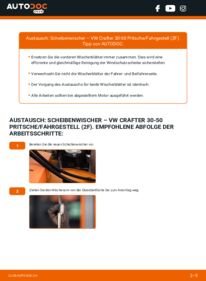 Wie der Ersatz vollführt wird: Scheibenwischer 2.5 TDI VW Crafter 50 Pritsche