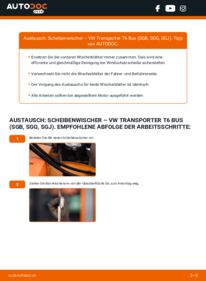 Wie der Wechsel durchführt wird: Scheibenwischer VW T6 Transporter 2.0 TDI tauschen