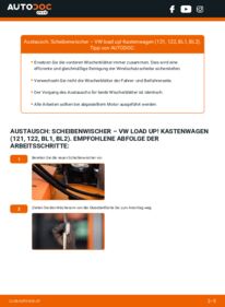 Wie der Austausch bewerkstelligt wird: Scheibenwischer 1.0 VW Load Up