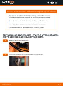 Wie der Austausch bewerkstelligt wird: Scheibenwischer 1.4 VW POLO VIVO Hatchback