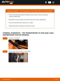 Ako vykonať výmenu: Stieracia liżta na Transporter T6 Van (SGA, SGH) 2.0 TDI