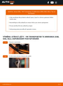 Jak provést výměnu: List stěrače Transporter T6 Mikrobus (SGB, SGG, SGJ) 2.0 TDI