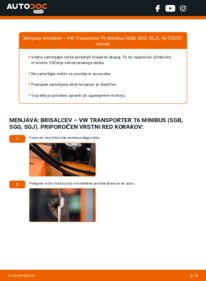 Kako izvesti menjavo: Metlica brisalnika stekel Transporter T6 Minibus (SGB, SGG, SGJ) 2.0 TDI