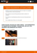 Manual online sobre a substituição de Escovas de para brisa em VW TRANSPORTER VI Platform/Chassis (SFD, SFE, SFL, SFZ)