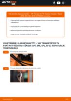 Online käsiraamat Klaasipuhastajad iseseisva asendamise kohta VW TRANSPORTER VI Platform/Chassis (SFD, SFE, SFL, SFZ)