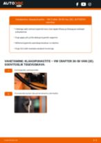 Samm-sammuline PDF-juhend VW CRAFTER 30-50 Box (2E_) Pesurikumm asendamise kohta