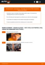 Comment changer Essuie-glaces FIAT STILO arrière et avant - Manuel pdf