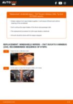 Step by step PDF-tutorial on Wiper Blades FIAT DUCATO Bus (244, Z_) replacement