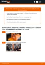 Online manual on changing Wipers yourself on FIAT DUCATO Bus (230)