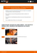 Como substituir Escovas limpa para brisas traseiro e dianteiro FIAT DUCATO Bus (230) - manual online
