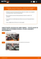 Manual online sobre a substituição de Escovas de para brisa em TOYOTA HILUX III Platform/Chassis (KUN1_, TGN3_, TGN2_, TGN1_, KUN2
