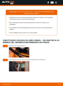 Como realizar a substituição de Escovas do Limpa Vidros 2.5 TDI VW Crafter 30-35