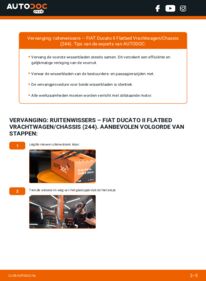 Vervanging uitvoeren: Ruitenwissers 2.8 JTD Fiat Ducato 244 Flatbed Vrachtwagen