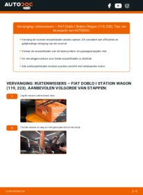 Vervanging uitvoeren: Ruitenwissers 1.9 JTD FIAT Doblo 119