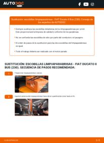 Cómo sustitución de Escobillas de Limpiaparabrisas 2.5 TDI Panorama/Combinato Fiat Ducato 230 Bus