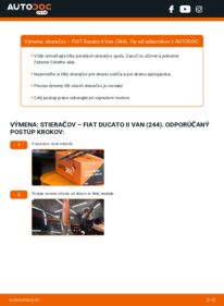 Ako vykonať výmenu: Stieracia liżta na Ducato II Van (244) 2.3 JTD