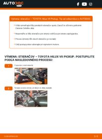Ako vykonať výmenu: Stieracia liżta na Hilux VII Pickup 3.0 D-4D 4WD (KUN26)