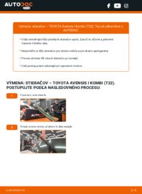 Ako vykonať výmenu: Stieracia liżta na Avensis I Kombi (T22) 1.8 VVT-i (ZZT221_)