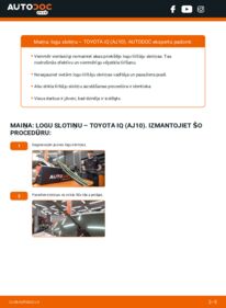 Kā veikt nomaiņu: 1.0 (KGJ10_) Toyota IQ AJ1 Stikla tīrītāja slotiņa