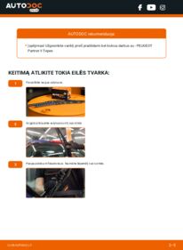 Kaip atlikti keitimą: Peugeot Partner Tepee 1.6 HDi 16V Valytuvo gumelė