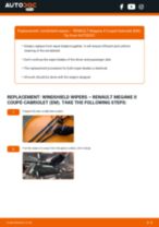 RENAULT MEGANE II Coupé-Cabriolet (EM0/1_) change Wiper Blades front: guide pdf