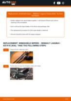 DIY manual on replacing RENAULT LAGUNA Wiper Blades