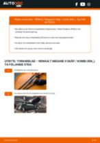 Hur byter man Torkarbladsats bak och fram RENAULT MEGANE II Box Body / Estate (KM_) - handbok online