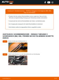 Wie der Wechsel ausgeführt wird: Scheibenwischer 1.9 dCi Renault Megane 2
