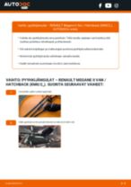 Online-ohjekirja, kuinka vaihtaa Tuulilasinpyyhkijät RENAULT MEGANE II Hatchback Van (KM0/2_) -malliin