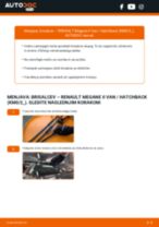 Metlice brisalcev spredaj in zadaj RENAULT Megane II Van / Hatchback (KM0/2_) 2016 | PDF priročnik za zamenjavo