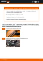 Vodič PDF po korakih za menjavo RENAULT LAGUNA I (B56_, 556_) Metlica brisalnika stekel