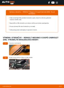 Ako vykonať výmenu: Stieracia liżta na Megane II Coupé-Cabriolet (EM) 1.9 dCi