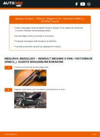 Kako izvesti menjavo: Metlica brisalnika stekel Megane II Van / Hatchback (KM0/2_) 1.5 dCi