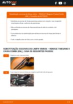 Como substituir Escovas limpa para brisas traseiro e dianteiro RENAULT MEGANE II Box Body / Estate (KM_) - manual online
